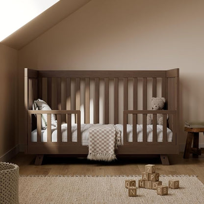 Storkcraft Beckett 3-in-1 Convertible Crib – GREENGUARD Gold Certified, Fits Standard Crib Mattress, Converts to Toddler Bed and Daybed, 4 Mattress Heights, Grow-with-Me Design (Hazelnut)