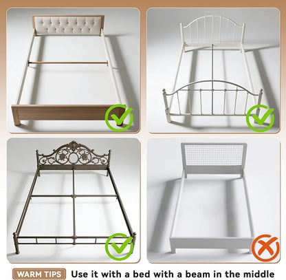ROIL 2 Inch Twin Metal Box Spring Low Profile, Bunkie Board Bed Slat Replacement with Round Corners, 3500 lbs Capacity Heavy Duty Steel Slats, Easy Assembly, Noise Free