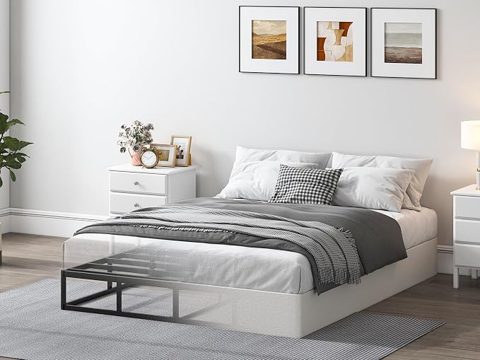 QEROMY 9 Inch High Profile Box Spring, Sturdy Metal Frame Mattress Foundation, Easy Assembly, Quiet & Noise-Free, Full Size