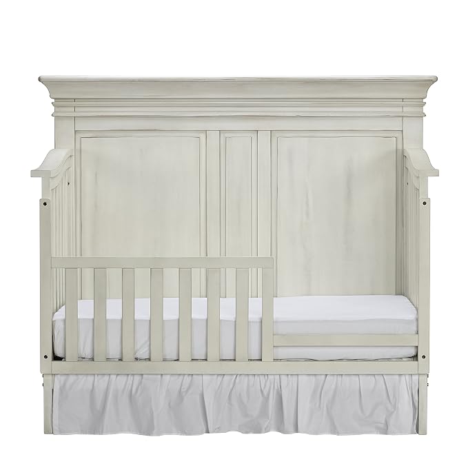 Baby Cache Vienna 4 in 1 Convertible Crib, Antique White