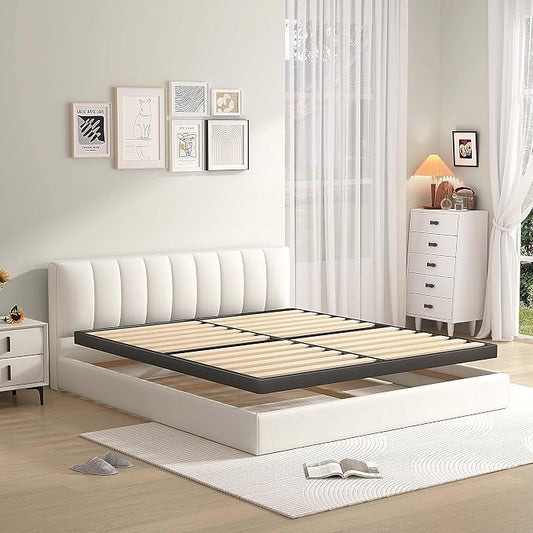 MAF 2 Inch Queen Box Spring with Round Corners, Low Profile Box Spring for Queen Bed, Bunkie Board with Wood Slats Bed Slat Replacement 3500 lbs Black Heavy Duty Mattress Foundation, Easy Assembly