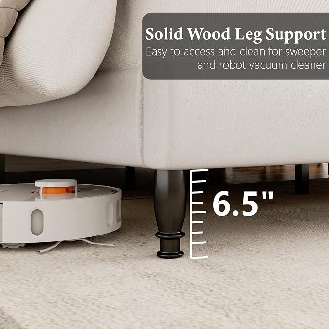 Upholstered Bed Frame with Tall Headboard, Leather Full Platform Bed Frame with Wingback Sides, Wood Slats Support, Noise-Free Design, No Box Spring Needed, Easy Assembly, White