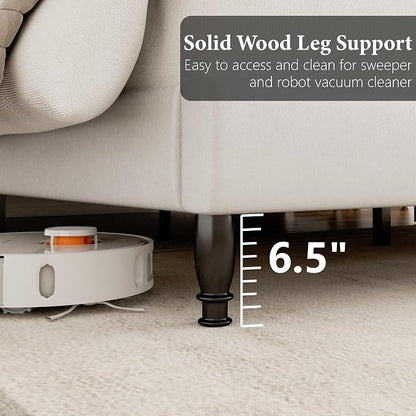 Upholstered Bed Frame with Tall Headboard, Leather Full Platform Bed Frame with Wingback Sides, Wood Slats Support, Noise-Free Design, No Box Spring Needed, Easy Assembly, White