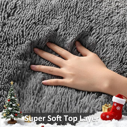 Ophanie 2x6 Washable Runner Rug for Hallway,Non-Slip Fluffy Soft Bedside Rugs, Bedroom Living Room Grey Shaggy Gray Carpet for Kids Girls Boys Dorm Nursery Home Decor Aesthetic