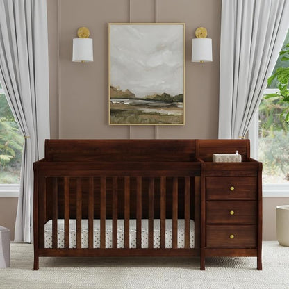 DaVinci Kalani 4-in-1 Convertible Baby Crib & Changing Table Combo - GREENGUARD Gold Certified - Toddler Bed, Daybed, Full-Size Bed Conversion - 4 Adjustable Mattress Heights - White | GREENGUARD Gold Certified, Converts to Toddler Bed, Daybed & Full-S...