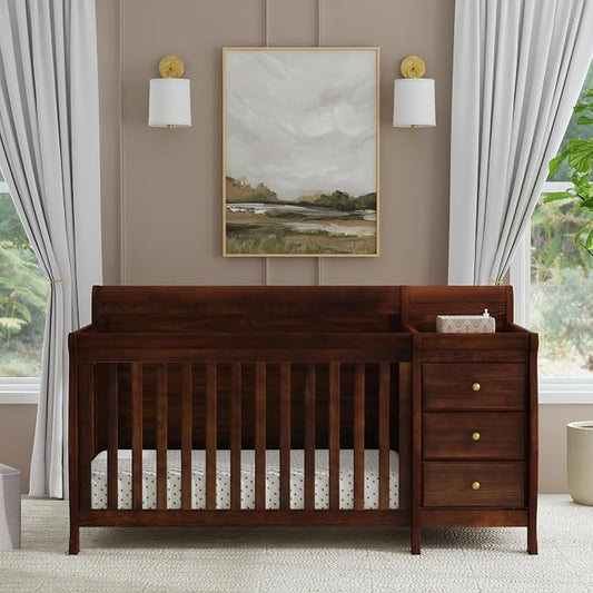 DaVinci Kalani 4-in-1 Convertible Baby Crib & Changing Table Combo - GREENGUARD Gold Certified - Toddler Bed, Daybed, Full-Size Bed Conversion - 4 Adjustable Mattress Heights - White | GREENGUARD Gold Certified, Converts to Toddler Bed, Daybed & Full-S...