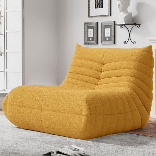 WHGBJA Bean Bag Chair for Adults, Lazy Bean Bag Sofa for Bedroom, Living Room, Reading, Gaming Floor Sofa Chair, Boneless, Comfy