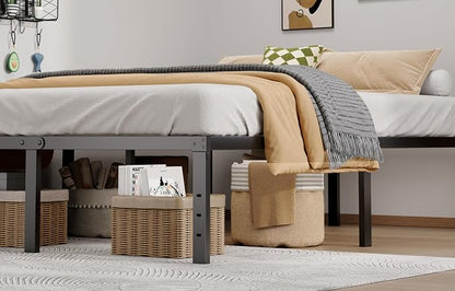 LUMUNANCE Metal Bed Frame California King Size - 16 Inch Heavy-Duty Cal King Platform Bed Frame No Box Spring Needed, Easy Assembly, Noise-Free, Sturdy Mattress Foundation, Underbed Storage Space