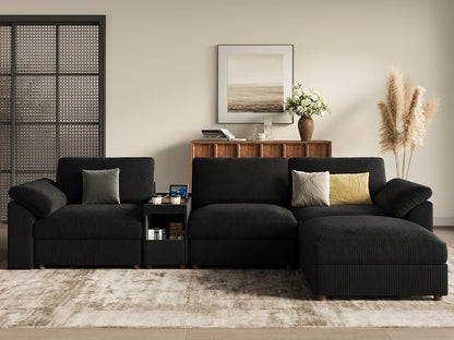 EASE MOOSE Oversized Modular Sectional Sofa, Extra Large L Shape Sectional Deep Seat Couch Removable Washable Sofa