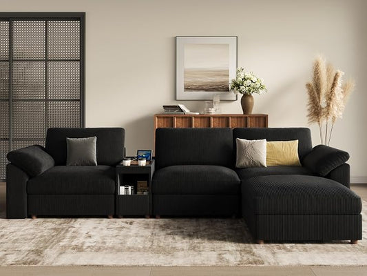 EASE MOOSE Oversized Modular Sectional Sofa, Extra Large L Shape Sectional Deep Seat Couch Removable Washable Sofa