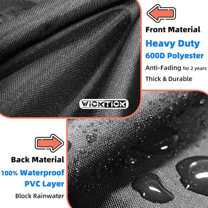 WICKTICK Square Gas Fire Pit Cover 30 x 30 x 25 Inch, Waterproof & 600D Heavy Duty Fire Table Cover, Compatible with Ciays, Xbeauty, BALI OUTDOORS and more 28x28, 30x30 Inch Patio Propane Firepits
