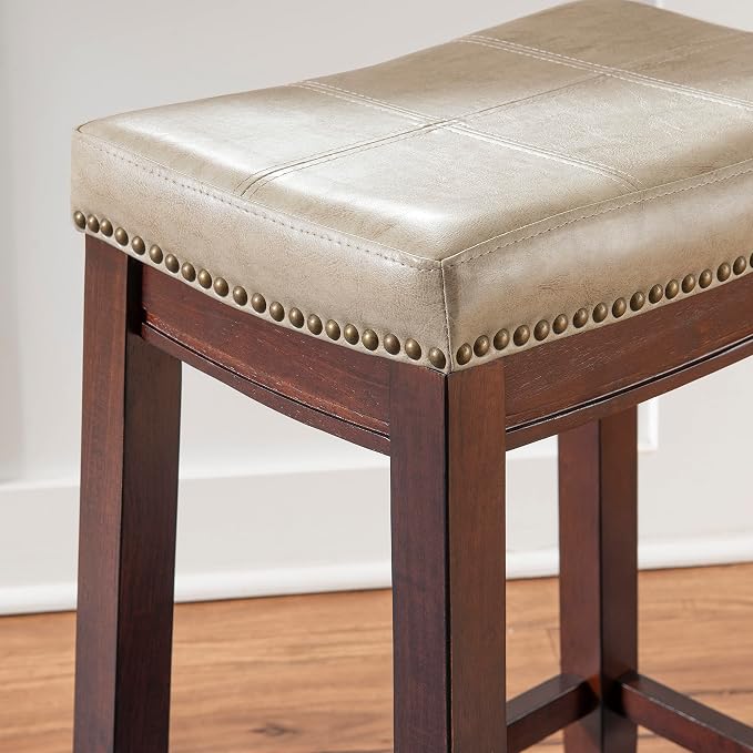 Linon Backless Counter Stool, Brown