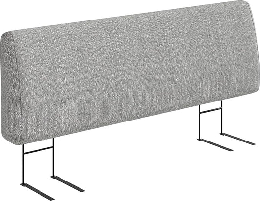 4.7” Headboard Only for King Size Bed, No Drill Needed, Gray | 5-Min Assembly, Upholstered Headboard for 8–14 Inch Mattress, Washable Cover, Perfect for Renters Dorm Kids Pet