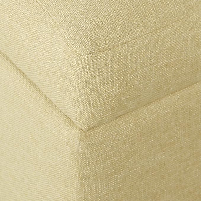 HomePop 28" Woven Square Storage Ottoman - Tan
