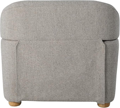 Studio Living® Jennifer 36.6" Arm Chair, Modern Style, Pocket Coil Comfort, Natural Wood Legs, Boucle Fabric, Pebble