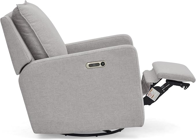 babyGap Harlowe Power Recliner with USB-A & Charging Port by Delta Children - Greenguard Gold Certified – Stain-Resistant Performance Fabric is Oeko-TEX Standard 100 Certified, Ash