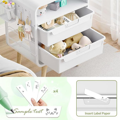 SYKIARIOL Kids Nightstand,White Night Stand,White Side Table,Bedside Table,Cute End Table with Storage Drawer for Girls boy