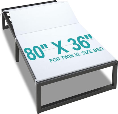 Lutown-Teen Bunkie Board Twin XL Under Mattress High-Density Polymer Bunkie Board Twin XL Size Anti-Sag, Breathable, Moisture Resistant, Noise Minimizing, White