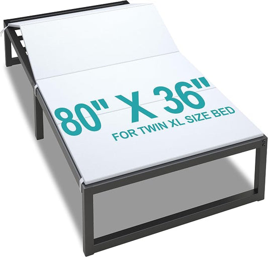 Lutown-Teen Bunkie Board Twin XL Under Mattress High-Density Polymer Bunkie Board Twin XL Size Anti-Sag, Breathable, Moisture Resistant, Noise Minimizing, White