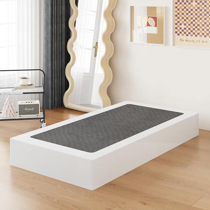 Yicensen 10 Inch High Profile Twin Box Spring Heavy Duty Metal Box Spring Twin with Fabric Cover, Sturdy Mattress Foundation, Easy Assembly, Noise Free, Black
