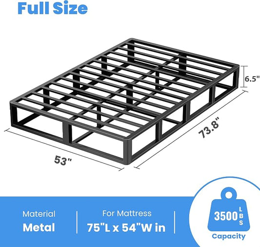 ROIL 7 Inch Full Size Box Spring, Heavy Duty Metal Bed Base Mattress Foundation with Fabric Cover, 3500lbs Max Weight Capacity, Easy Assembly, Noise Free, Non-Slip