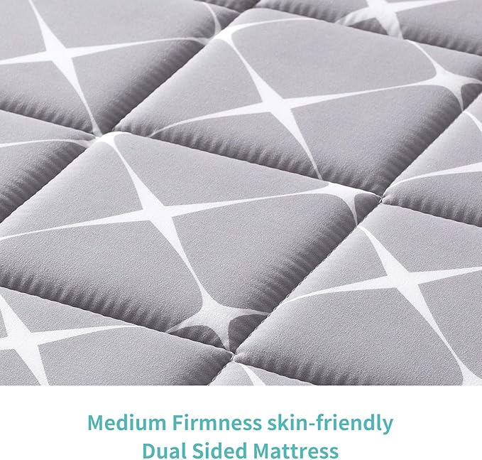 Premium Hypoallergenic Baby Crib Mattress and Toddler Mattress - 52" x 27.6" x 5" - Breathable - Firm Soft - Fits Standard Cribs and Toddler Beds