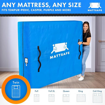 Nordic Elk Mattress Bags for Moving and Storage (Twin) Heavy Duty Moving Supplies, 8 Sturdy Handles, Strong Zipper, Mattress Cover Bed Bags, Storage Cover Essentials Packing Protector