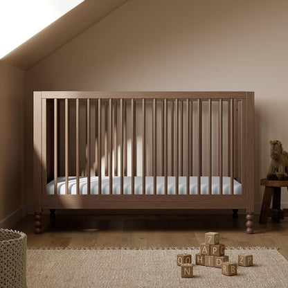 Storkcraft Rio 5-in-1 Convertible Crib and Toddler Guardrail – GREENGUARD Gold Certified, Toddler Bed Conversion Kit Included, Fits Baby Crib Mattress, Converts to Full Bed (Hazelnut)
