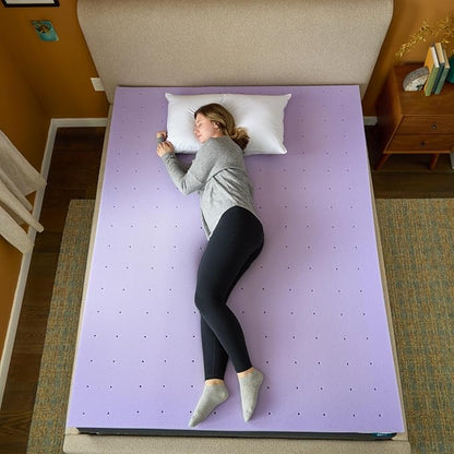 Lucid® 2" Lavender Memory Foam Mattress Topper – CertiPUR-US®, King