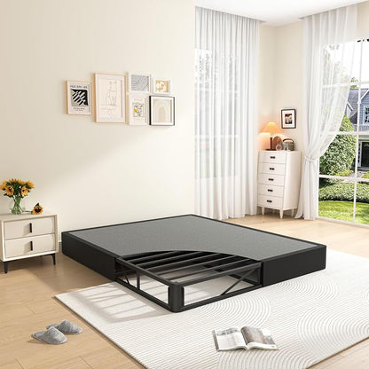 MAF Cal King Size King Box Spring, 10 Inch High Profile Box Spring Cal King 3500 lbs Black Heavy Duty Metal Mattress Foundation with Easy Clean Fabric Cover, Easy Assembly