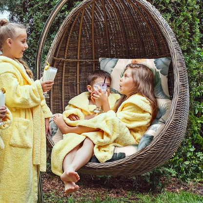Indoor Outdoor Egg Chair Cushion Thick Hanging Floral Egg Swing Chair Cushion U-Shaped Back Cushions for Patio Garden Hammock