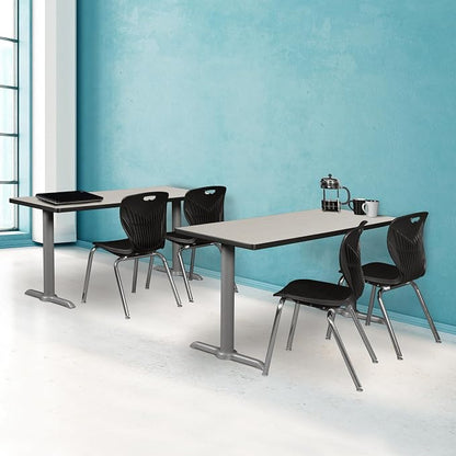 Romig Pillar 48" x 24" Training Table- Maple/Grey Base