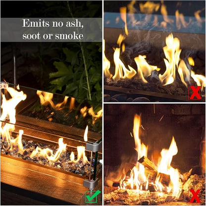 GASPRO 20 lbs Fire Glass for Propane Fire Pit, 1/2-Inch Reflective Fireplace Glass Rocks for Fire Pit Table, Blend of Cobalt Blue, Caribbean Blue and Platinum