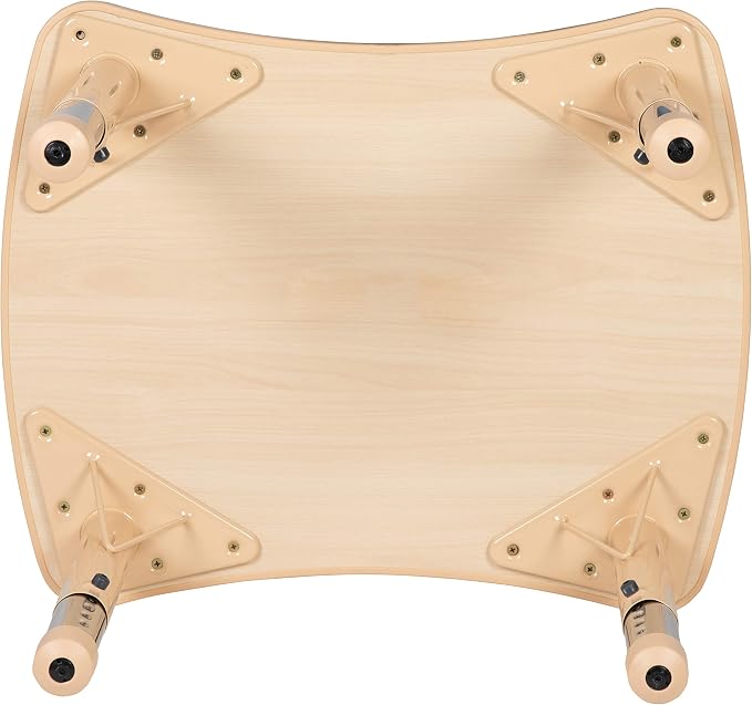 Flash Furniture Wren 21.875"W x 26.625"L Rectangular Natural Plastic Height Adjustable Activity Table