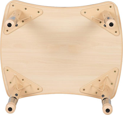 Flash Furniture Wren 21.875"W x 26.625"L Rectangular Natural Plastic Height Adjustable Activity Table