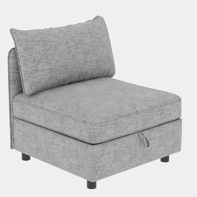 ERYE 68-Inch Loveseat Modular Sofa Deep Seat Storage Sectional Sofa Couch with Storage Ottomans,2 Seat Chenille Upholstered Love Seat Couch Convertible Lounge Sleeper Daybed for Living Room Bedroom