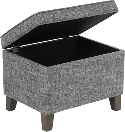 HomePop 24" Medium Square Storage Ottoman - Grey
