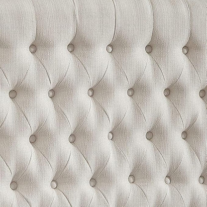 24KF Upholstered Tufted Button Wall Mounted Linen Headboard,Comfortable Fashional Headboard Queen/Full Size,6055-Q-Ivory