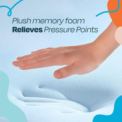 Linenspa Memory Foam Mattress Topper, California King Size - 4 Inch Gel Infused Memory Foam - Plush Feel - Cooling and Pressure Relieving - CertiPUR Certified