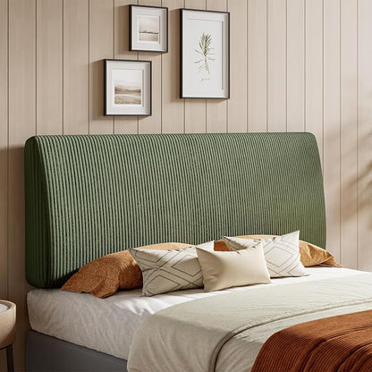 4.7" Upholstered Headboard for Queen Size Bed, Height Adjustable and Ergonomic Headboard, Easy Assemble, Sturdy and Durable, Olive Green
