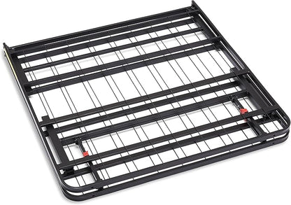 Amazon Basics Foldable Metal Platform Bed Frame with Storage, Sturdy Steel Support, No Box Spring Needed, 14-inch High, Tool-Free Setup, Twin Size, Black
