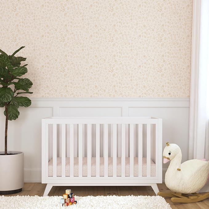 Davinci Otto 3-in-1 Convertible Baby Crib, GREENGUARD Certified, White | Converts to Toddler Bed & Daybed, 4 Adjustable Mattress Heights - Toddler Conversion Kit Sold Separately, Easy to Assemble