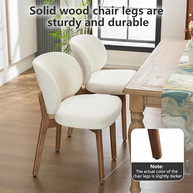 YOUNIKE Dining Chairs Set of 4 Modern Kitchen Dining Room Chairs Beige