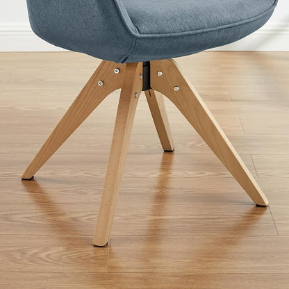 Art Leon Beech Wood Swivel Desk Chair for Home Office, No Wheels