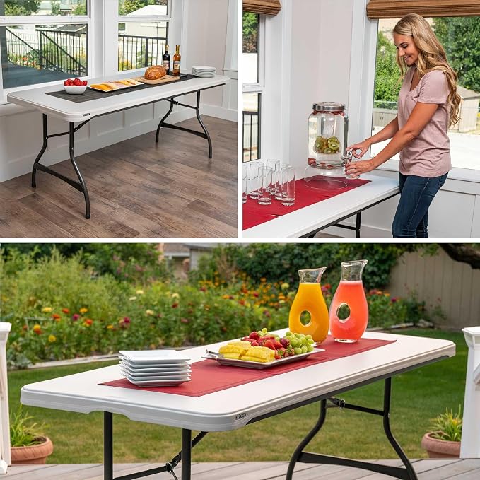 Lifetime 6-Foot Nesting Folding Table, Commercial, Almond