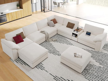 EASE MOOSE Oversized L Shape Sectional Sofa,Deep Seat Modular Sofa