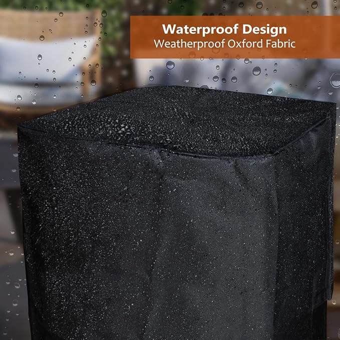 SheeChung Cover for Propane Tank Cover Table 17"x17"x20",Fit for 20 lbs Gas Tank Holder Storage Box,Waterproof Heavy Duty 600D Outdoor Wicker Side Table/Storage Box Covers for Gas Fire Pit Grill