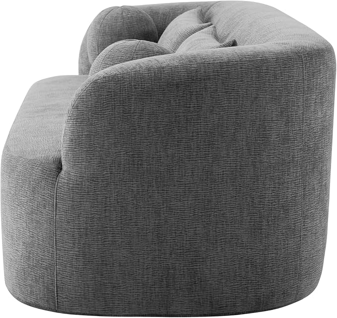 86" Chenille Cloud Loveseat Couch - Frameless Memory Foam Sofa with Pocket Springs | No Assembly Luxury 3-Seater Modern Curved Floor Sofa in a Box for Living Room & Apartment | Breathable material