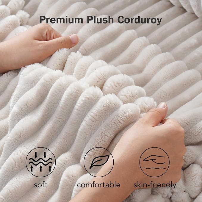 Sunny Heart 91" Plush Corduroy L Shaped Sectional Sleeper Sofa Bed with Pull Out Bed, Reclining Backrest, Reversible Storage Chaise, USB Ports, Cup Holders, Tool Free Assembly, Beige