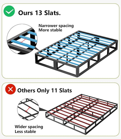 ROIL 7 Inch Queen Box Spring, Heavy Duty Metal Bed Base Mattress Foundation with Fabric Cover, 3500lbs Max Weight Capacity, Easy Assembly, Noise Free, Non-Slip